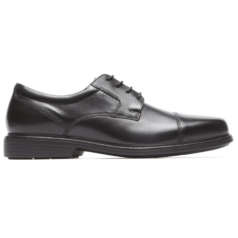 Rockport Canada Charles Road Cap Toe - Mens Oxfords Black (CZN418679)